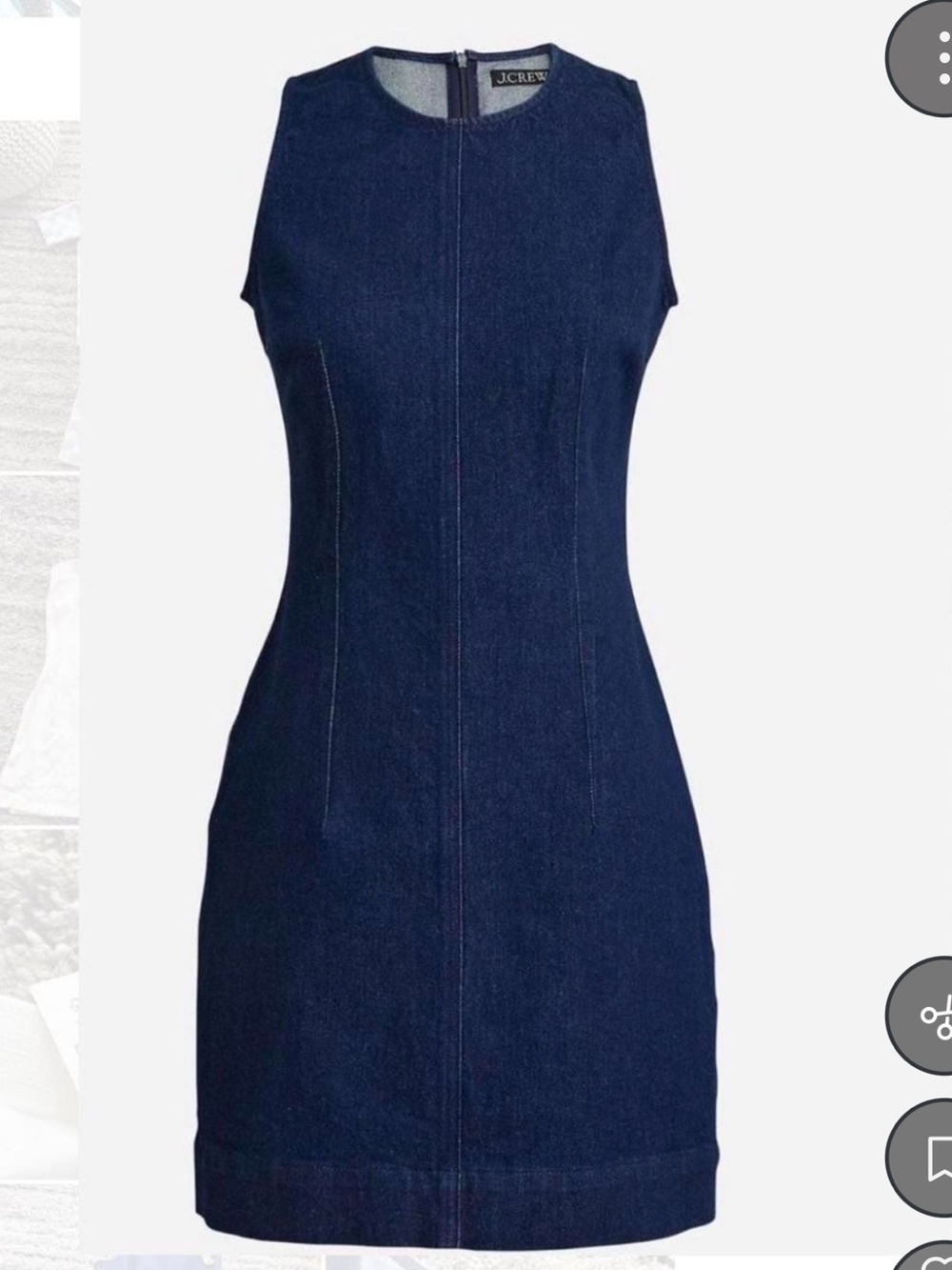 J. Crew Navy Sleeveless Denim Sheath Dress